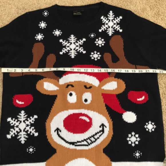 Jake Austin large black combo Christmas sweater - Picture 7 of 8